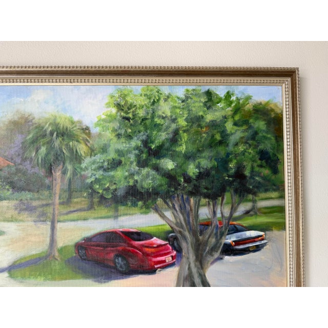 Textile Marsha Schurr Impressionist Tropical Landscape Oil on Canvas Painting, Framed For Sale - Image 7 of 12