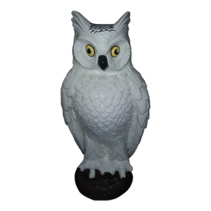 Vintage 1970s Mid-Century Ceramic White Owl Statue