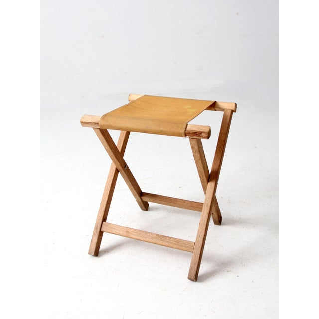 Mid 20th Century Vintage Camp Stool For Sale - Image 5 of 9
