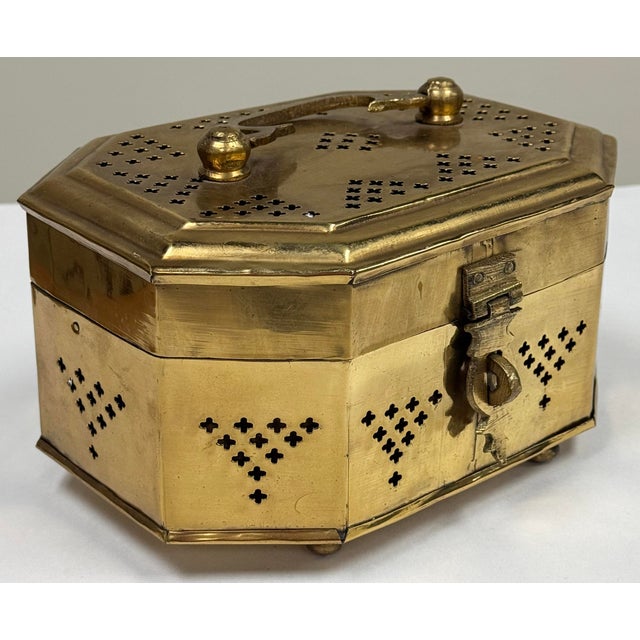 Large Vintage Brass Cricket Box* For Sale - Image 4 of 9