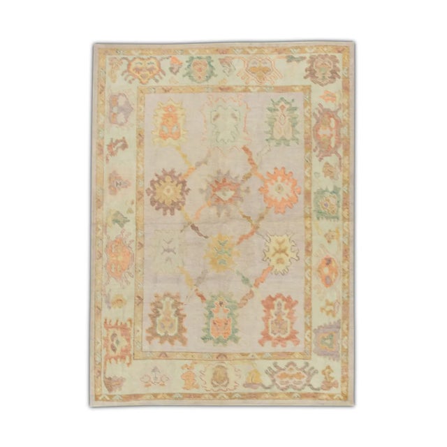 Early 21st Century Modern Turkish Oushak Rug 5'1" X 6'10" For Sale - Image 5 of 5