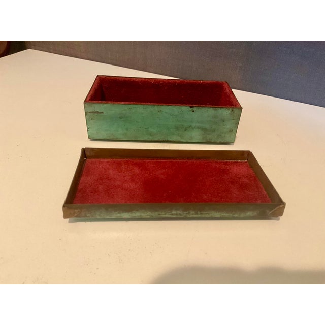 Mid 20th Century Vintage Zenda Mexico Copper Box With Bird and Floral Relief For Sale - Image 5 of 16