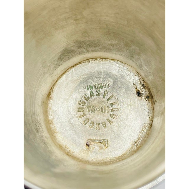 1980s Los Castillo Taxco Shot Glass With Lapis & Malachite Dragonfly Handle For Sale - Image 18 of 18