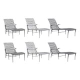 Set of Six Dan Johnson for Brown Jordan Sol Y Luna Chaise Lounges For Sale