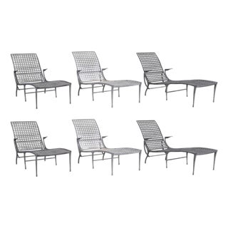 Set of Six Dan Johnson for Brown Jordan Sol Y Luna Chaise Lounges For Sale