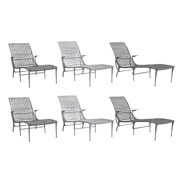Set of Six Dan Johnson for Brown Jordan Sol Y Luna Chaise Lounges For Sale