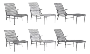 Set of Six Dan Johnson for Brown Jordan Sol Y Luna Chaise Lounges