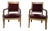 Empire Armchairs with Dolphin Armrests in Beech and Velvet, 1960s, Set of 2 For Sale