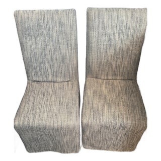 Cisco Home Tailored Parsons Dining Chairs With Custom Slipcovers - A Pair For Sale
