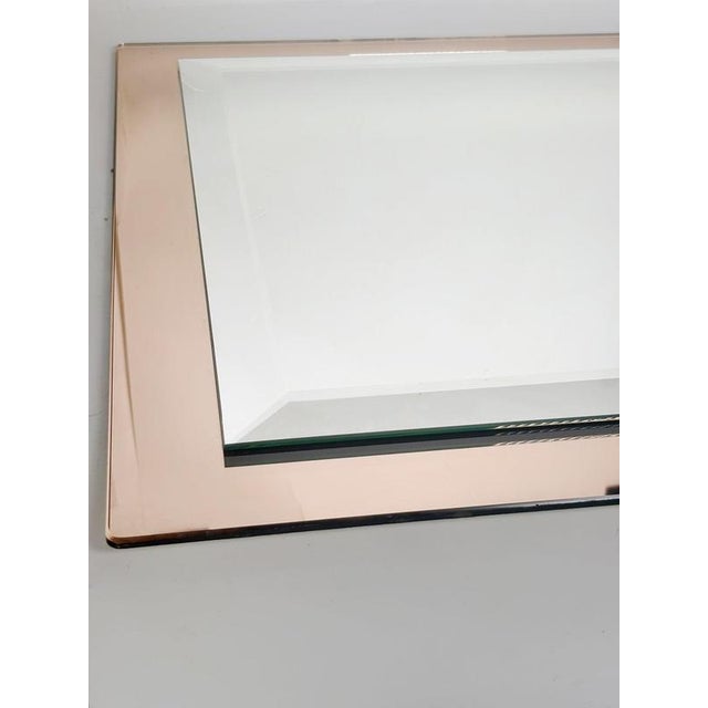 Italian Bicolor Beveled Mirror, Italy, 1960s For Sale - Image 4 of 11