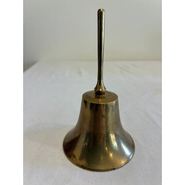 Vintage Solid Brass Hand Bell For Sale In Oklahoma City - Image 6 of 6