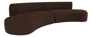 Hug Modular Sofa in Boucle Brown by Ferrianisbolgi, Set of 2