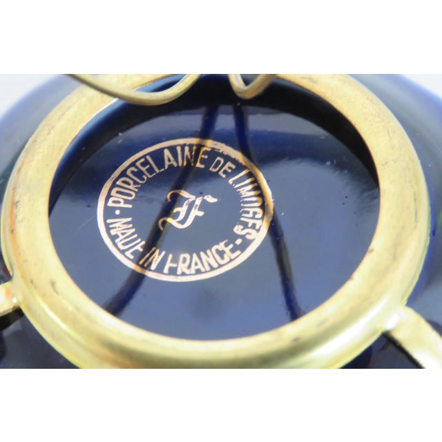 Limoges France Miniature Porcelain Plate Cobalt Blue Couple Courting Cameo 4732b For Sale In Miami - Image 6 of 9