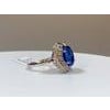 Gemstone 5.38 Carat Oval Tanzanite and Diamond Ring 18 Karat White Gold, Estate For Sale - Image 7 of 18