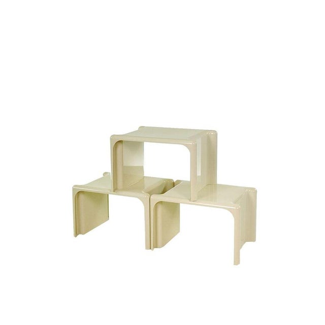 Vintage Scagno Stackable Tables by Giotto Stoppino for Elco, 1970s, Set of 3 For Sale - Image 11 of 11