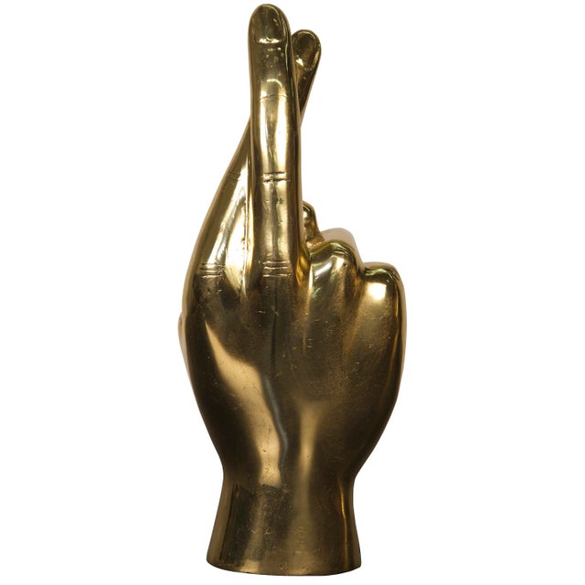 Add not just style but a bit of luck to your display with this bold brass sculpture, an unexpectedly chic way to add...