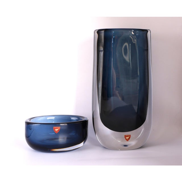Glass Vase by Landberg for Orrefors, Set of 2 For Sale - Image 9 of 15