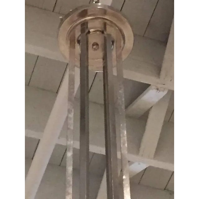 French Art Deco Chandelier Signed by Degue with Mythical Horses For Sale - Image 9 of 12