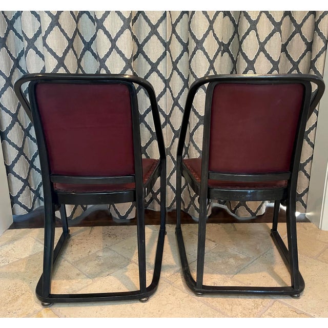 Rare Pair of Josef Hoffmann Model 725 B/F Chairs for J. & J. Kohn For Sale - Image 17 of 18