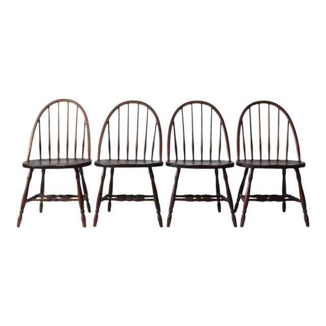 Antique Windsor Dining Chairs Set of 4 For Sale