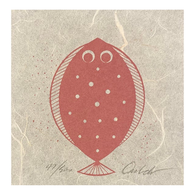 1970s James Omohundro Flounder Serigraph For Sale