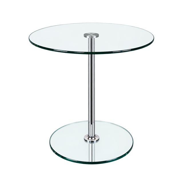 Space Age Side Table in Chrome and Glass, 1980s For Sale - Image 15 of 15