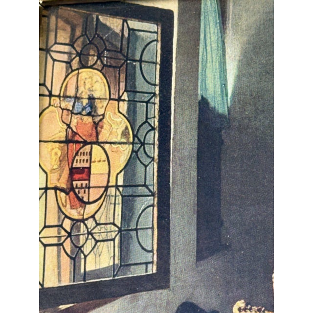 Antique Johannes Vermeer "The Glass of Wine" Print, Framed For Sale - Image 9 of 12