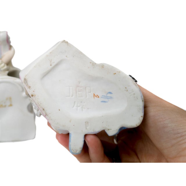 Musicians Porcelain Figures Vases from Heubach Brothers, 1890s, Set of 2 For Sale - Image 5 of 7