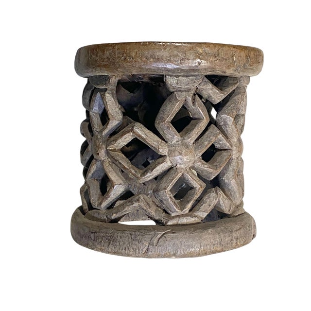 Wood Vintage African Bamileke Wood Stool/Table 12.5" H For Sale - Image 7 of 12
