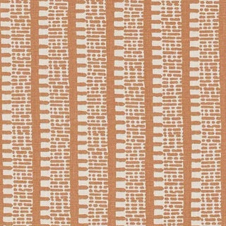 Sample- Schumacher X Veere Grenney Kiosk Fabric in Burnt Orange For Sale