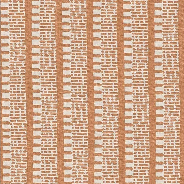 Sample- Schumacher X Veere Grenney Kiosk Fabric in Burnt Orange For Sale