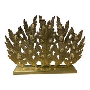 Williams Sonoma Home Brass "Winter Forest" Fireplace Screen