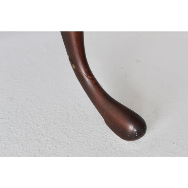 Vintage Georgian Style Mahogany Turned Pedestal Tripod Side Table For Sale - Image 10 of 17