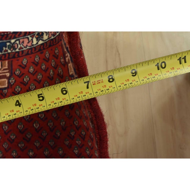 Mir Runner 2’8” X 10′ Red Wool Vintage Tribal Hand-Knotted Oriental Rug For Sale - Image 11 of 13