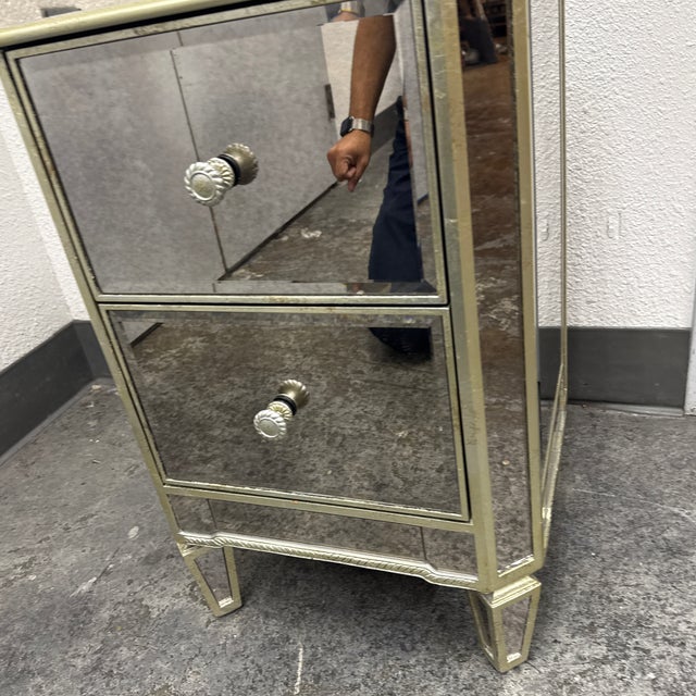 Stein World Petite Two-Drawer Mirrored Chest For Sale - Image 11 of 12