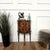 Art Deco Italian Demilune Night Stand in Marquetry Inlay Burl Wood, 1940s For Sale - Image 3 of 10