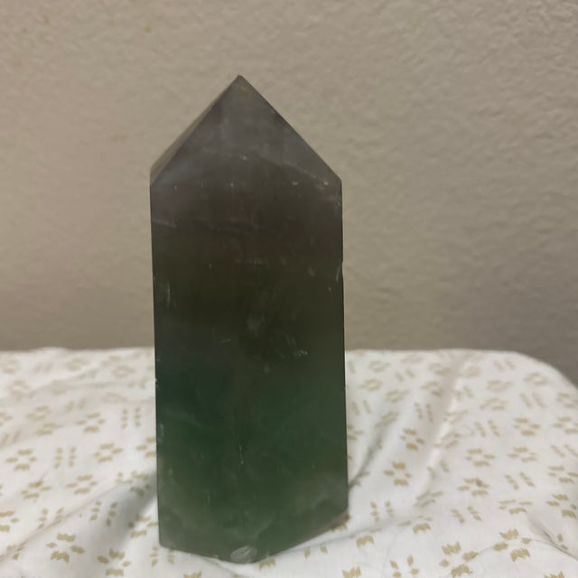 Abstract Wide Rainbow Fluorite Obelisk Tower For Sale - Image 3 of 7