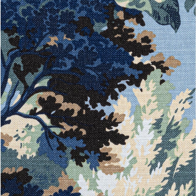 Lincoln Toile Pillow Cover in Navy For Sale - Image 4 of 4