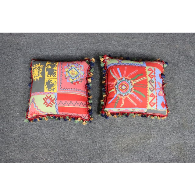 Rustic Southwestern Style Accent Pillows/Pair For Sale - Image 3 of 6