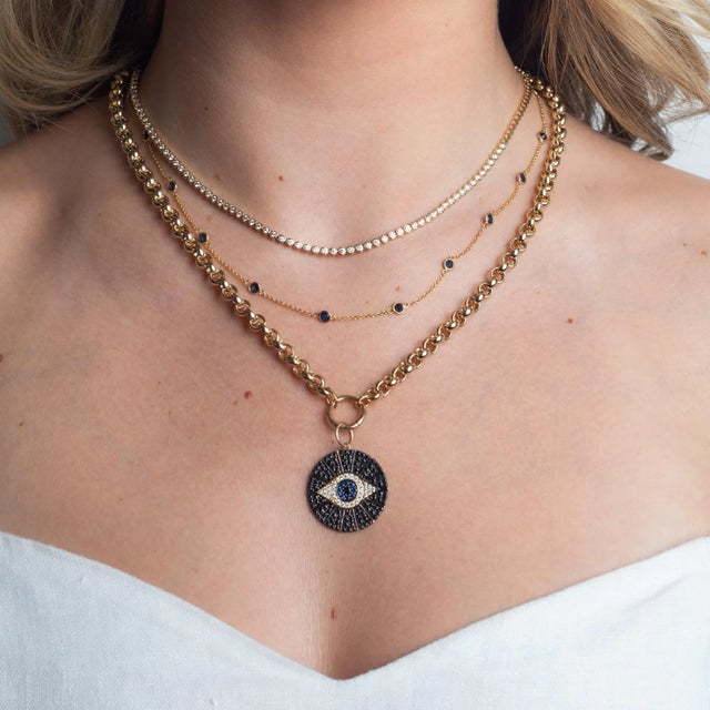 Rocks With Soul Rocks With Soul White Gold Perfect Everyday Bezel Set Diamond Tennis Necklace For Sale - Image 4 of 9