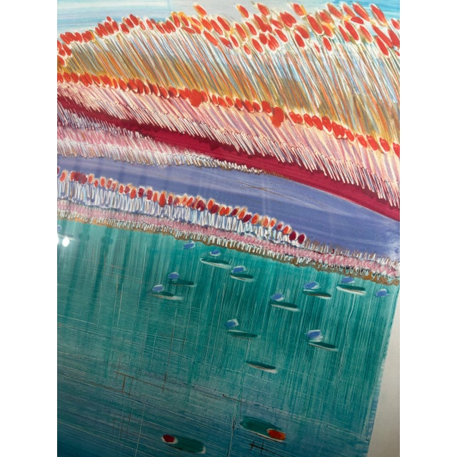 Wood Large Framed Wall Art Signed by Artist For Sale - Image 7 of 9