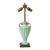 Antique Celadon Glazed Ceramic Urn Lamp With Bronze Base For Sale