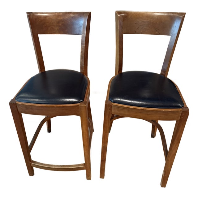21st Century Thomas Moser Counter‑Height Stools — Set of Two For Sale