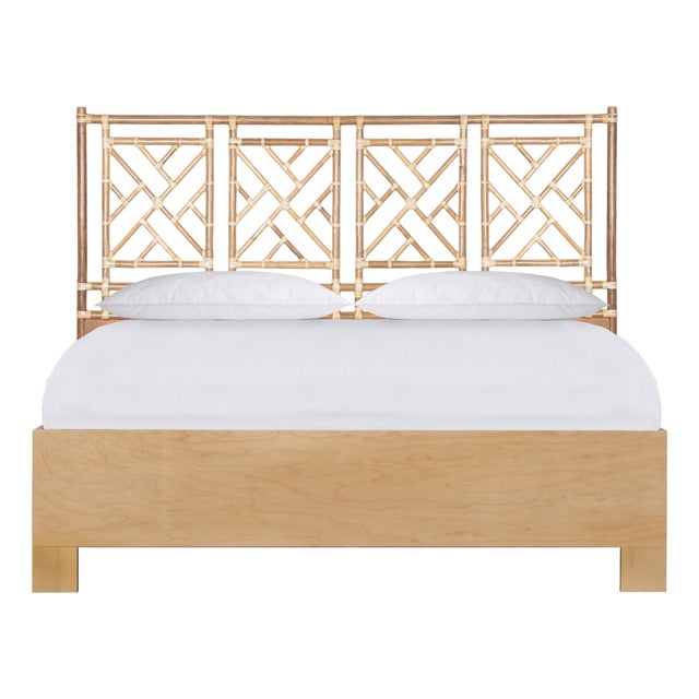 Chippendale Platform Bed California King - Natural For Sale