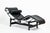 Cassina Cassina Lc4 Black Leather Chaise Lounge Chair by Le Corbusier 1994 For Sale - Image 4 of 18