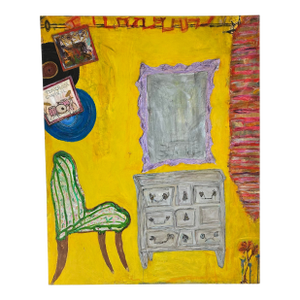 "Yellow as a Weapon", Modern Abstract Painting by Roderick Coles