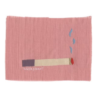 Angelique the Eggplant Cigarette by Willa Heart in Natural Frame, Mini Art Print For Sale