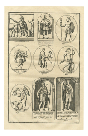 Montfaucon, Roman Soldiers on Engraved Gems and Inscribed Tombstones, 1722, Engraving