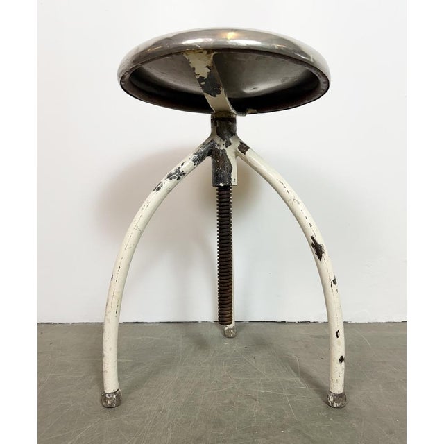 Vintage Industrial Iron Stool, 1960s For Sale - Image 11 of 16
