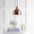 Bring industrial chic style to any bedroom, living room, or kitchen with this modern pendant. Crafted with a shiny copper...